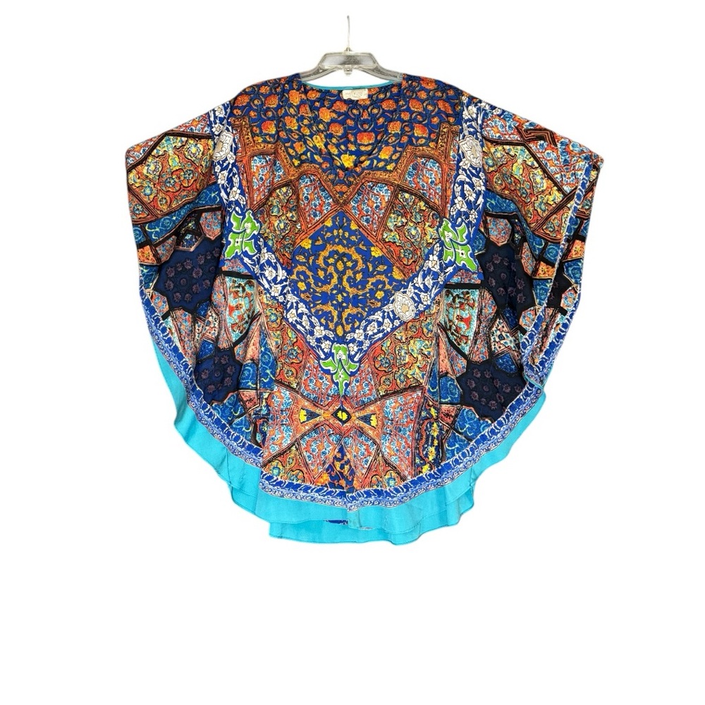 Beaches and Boho Multicolor Bohemian Women's Kaftan Top size S/M
